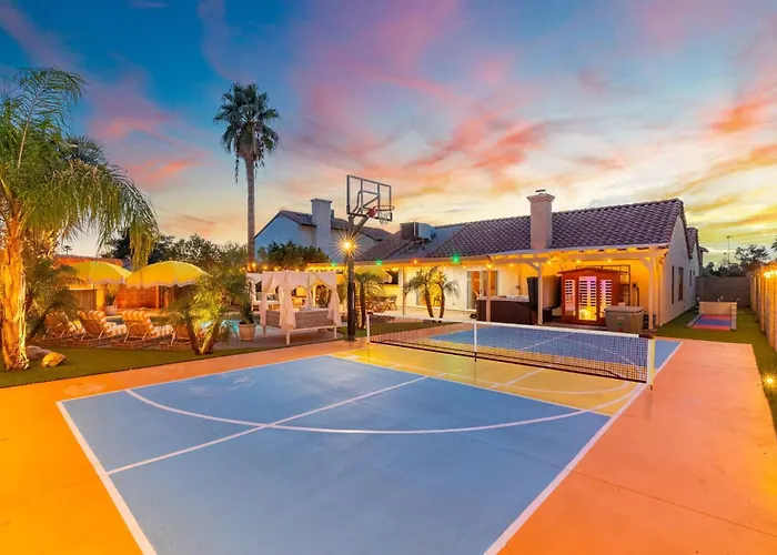 Heated Pool Sauna Cold Plunge Pickleball Phoenix